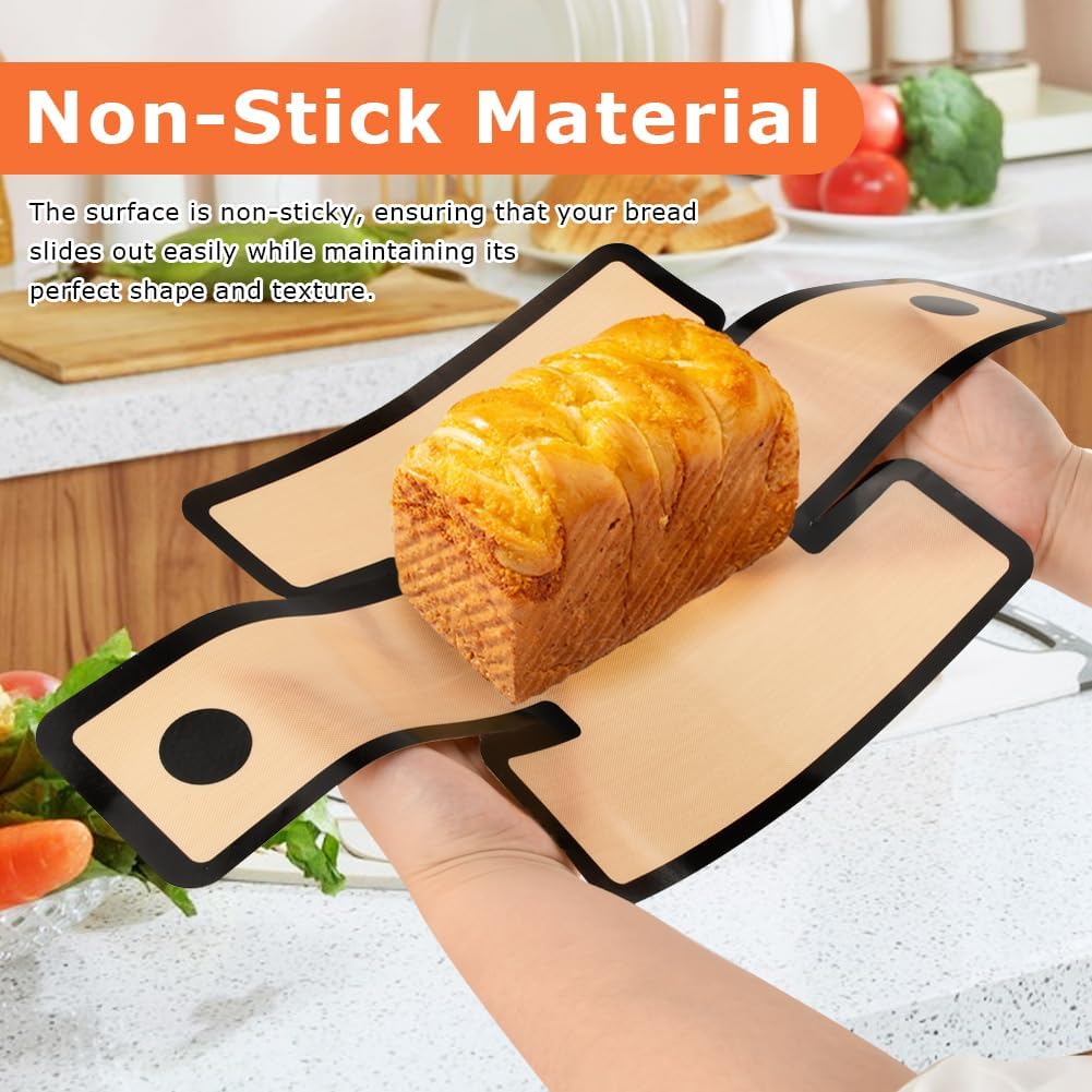 Forros de silicona reutilizables para hornear pan de 9 x 5
