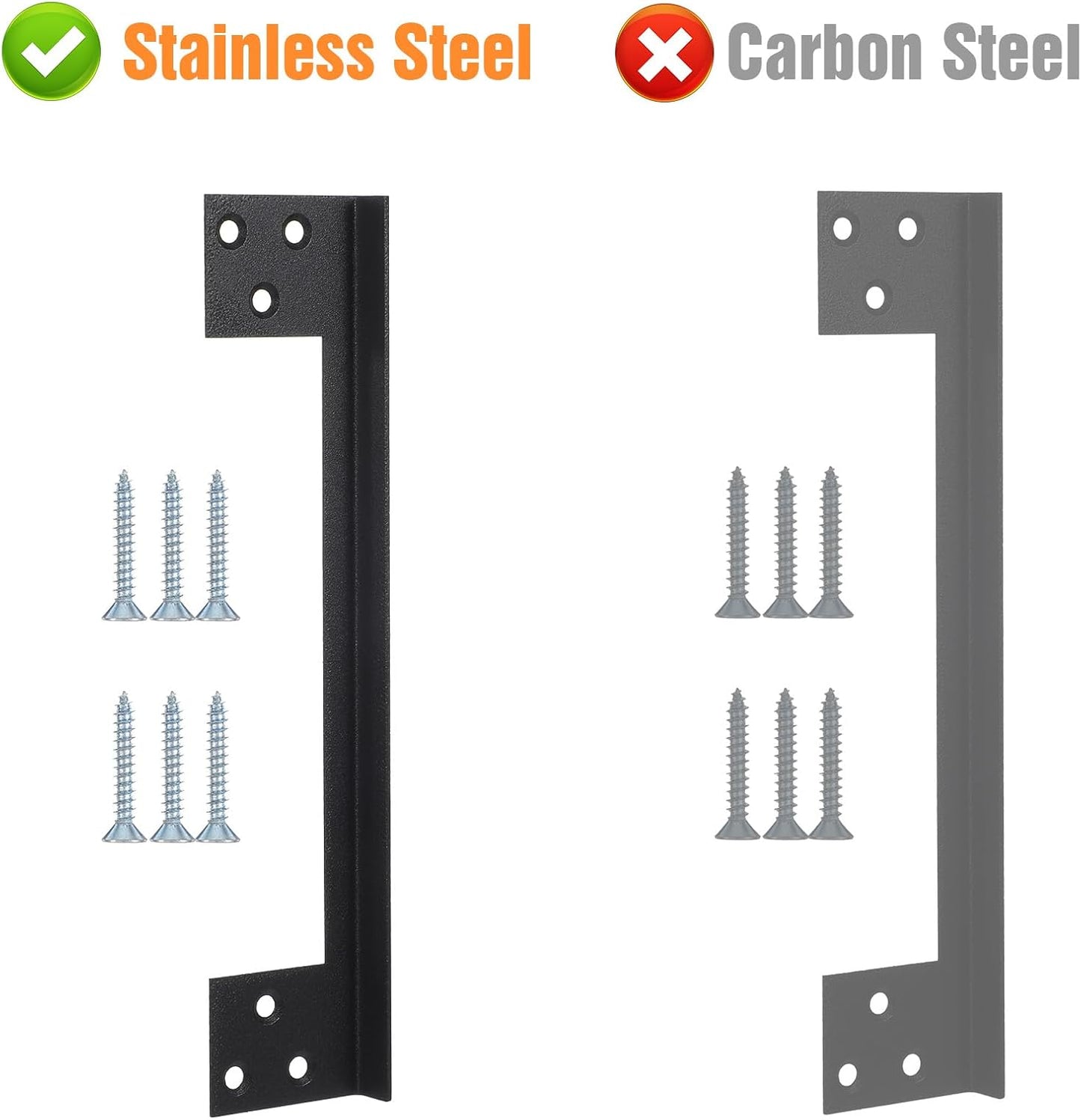 Protector puerta acero inox 7pulg set 1 negro
