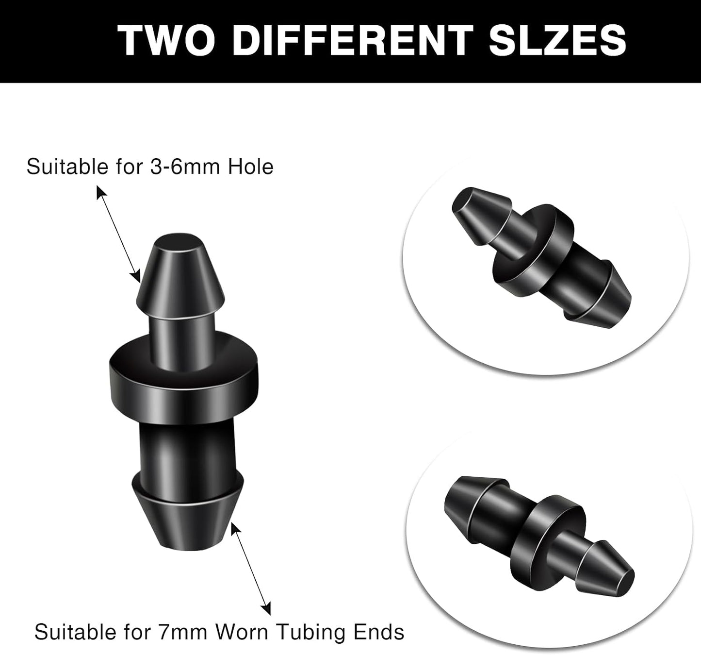 Tapones riego goteo 1/4pulg con tapas púas 100 plástico