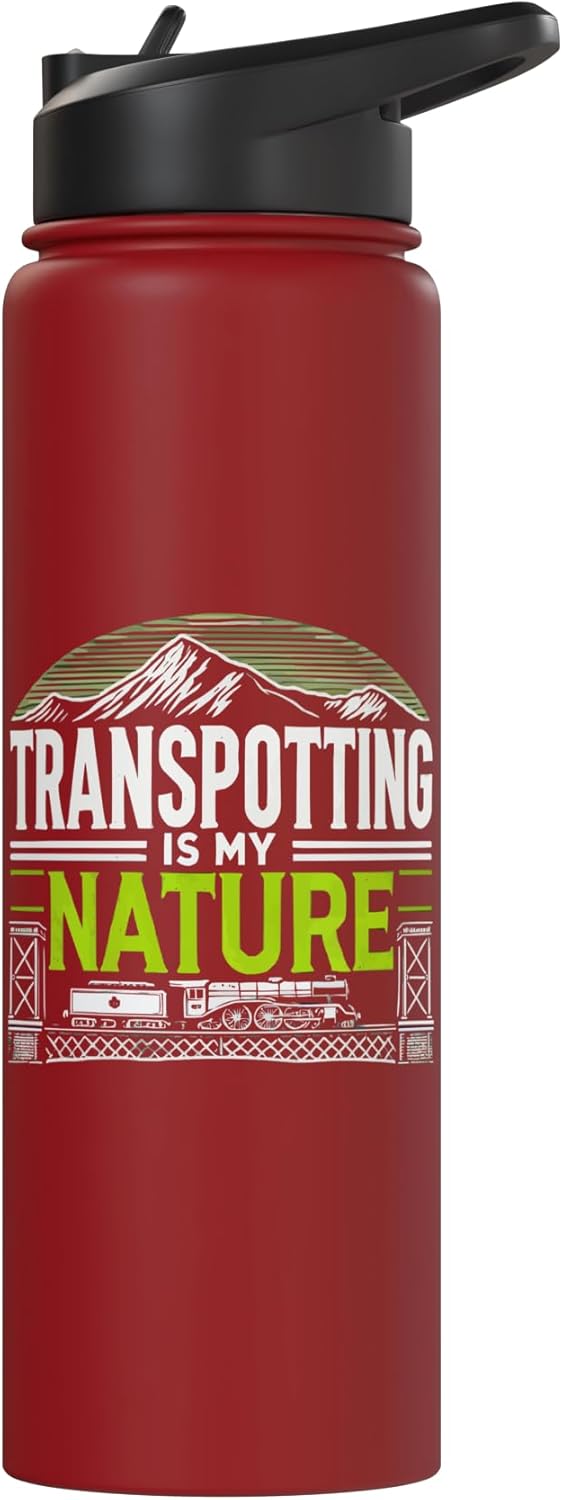 Bottella de agua aislada de acero inoxidable Train Lover