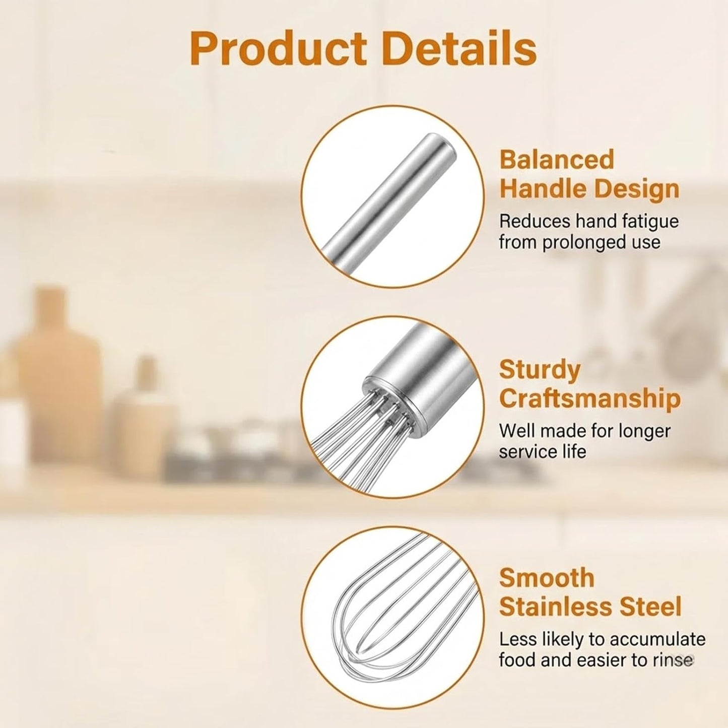 Batidor acero inox versátil para cocina