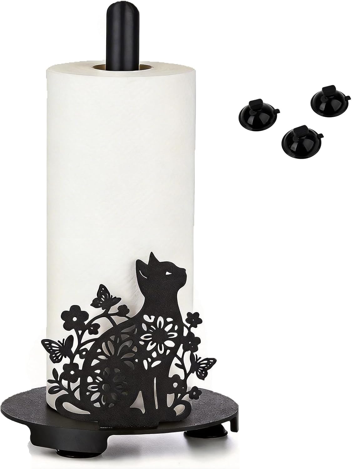 Soporte para toallas de papel para gatos decoración cocina gato negro regalo amantes gatos