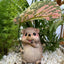 Estatua erizo paraguas decoración jardín resina