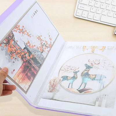 Libro almacenamiento diamantes morados A4 12.2x9.1pulg