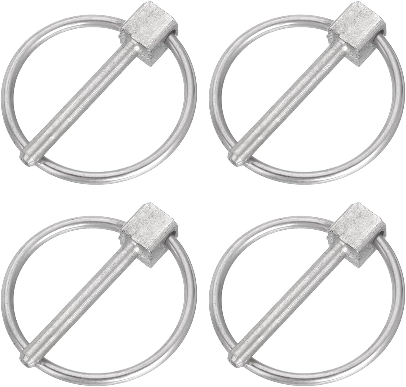 Pin de acero inox con anillo 1/8x1 4pzas para remolque