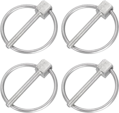 Pin de acero inox con anillo 1/8x1 4pzas para remolque