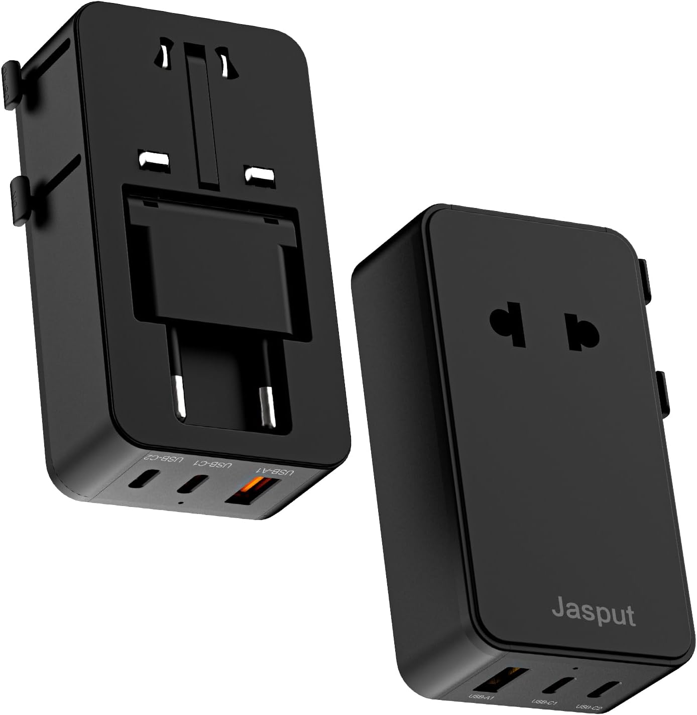 Adaptador viaje universal ultrafino 2026 2USB-C 1USB-A