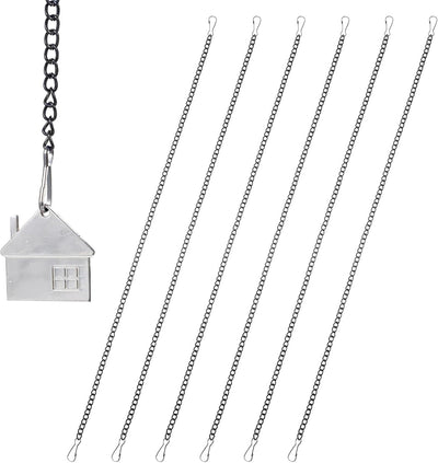 6 Cadenas Colgantes Vidrieras 20pulg Para Cuadros Color Plateado