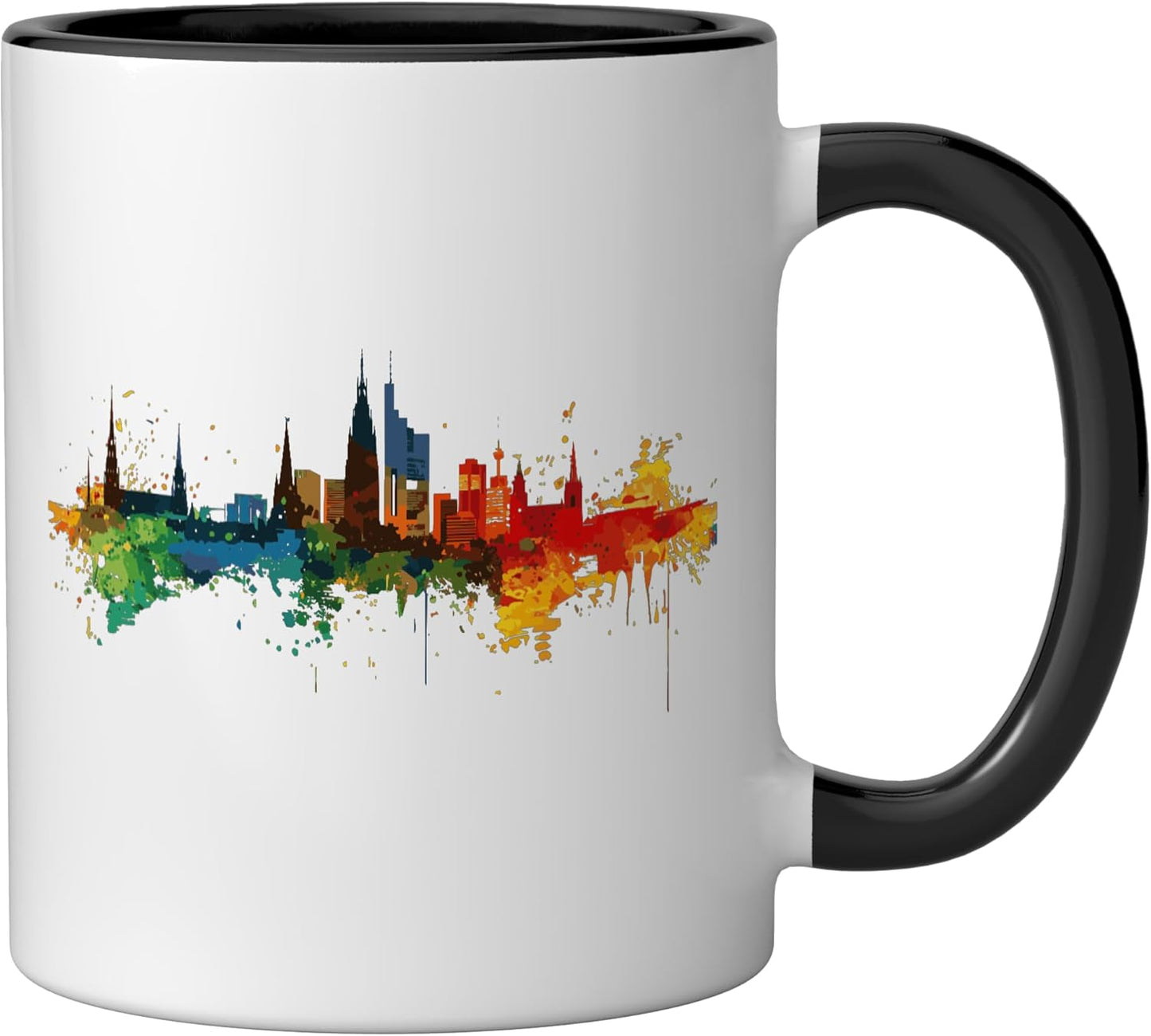 Taza cerámica Kaiserslautern negra/blanca
