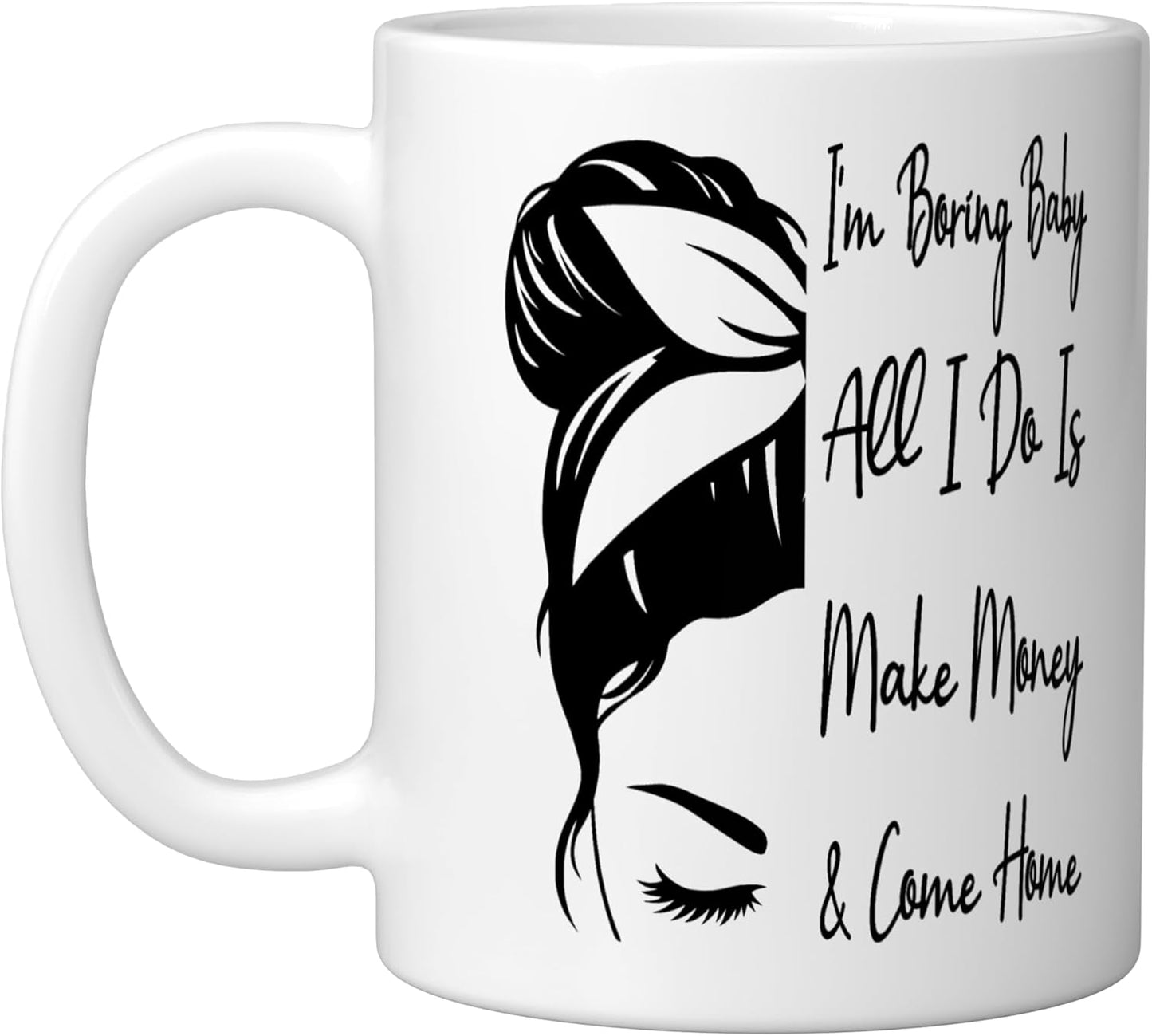 Taza de cerámica para cabello desordenado blanco