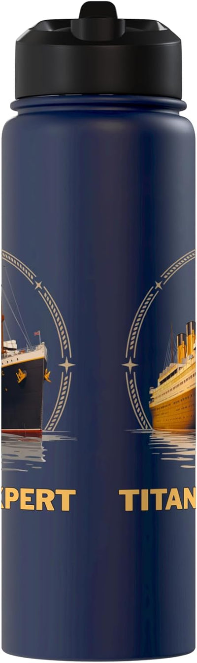 Bottella de agua aislada de acero inoxidable Titanic para niños y adultos