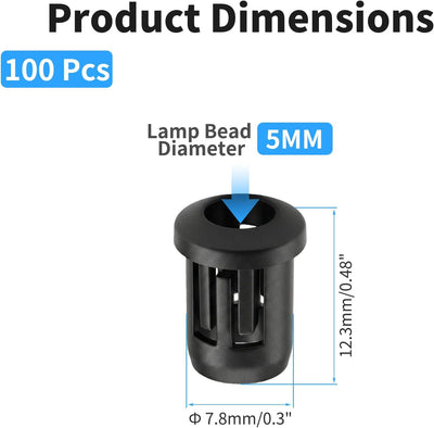 Soporte LED 100 pzas 0.2 pulg base enchufe bombilla