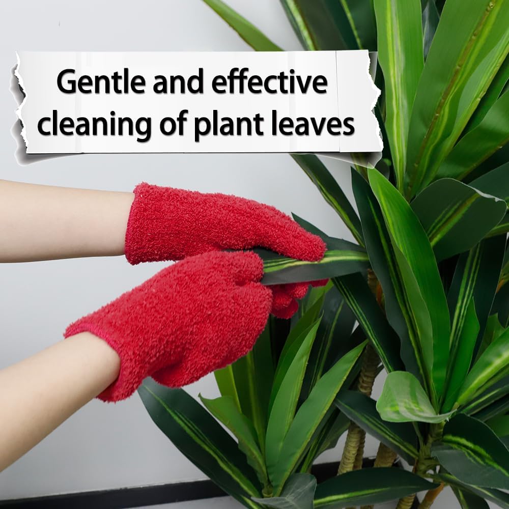 Guantes microfibra para limpieza polvo plantas