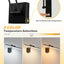 Lámpara baño moderna 24pulg LED negro IP44 regulable