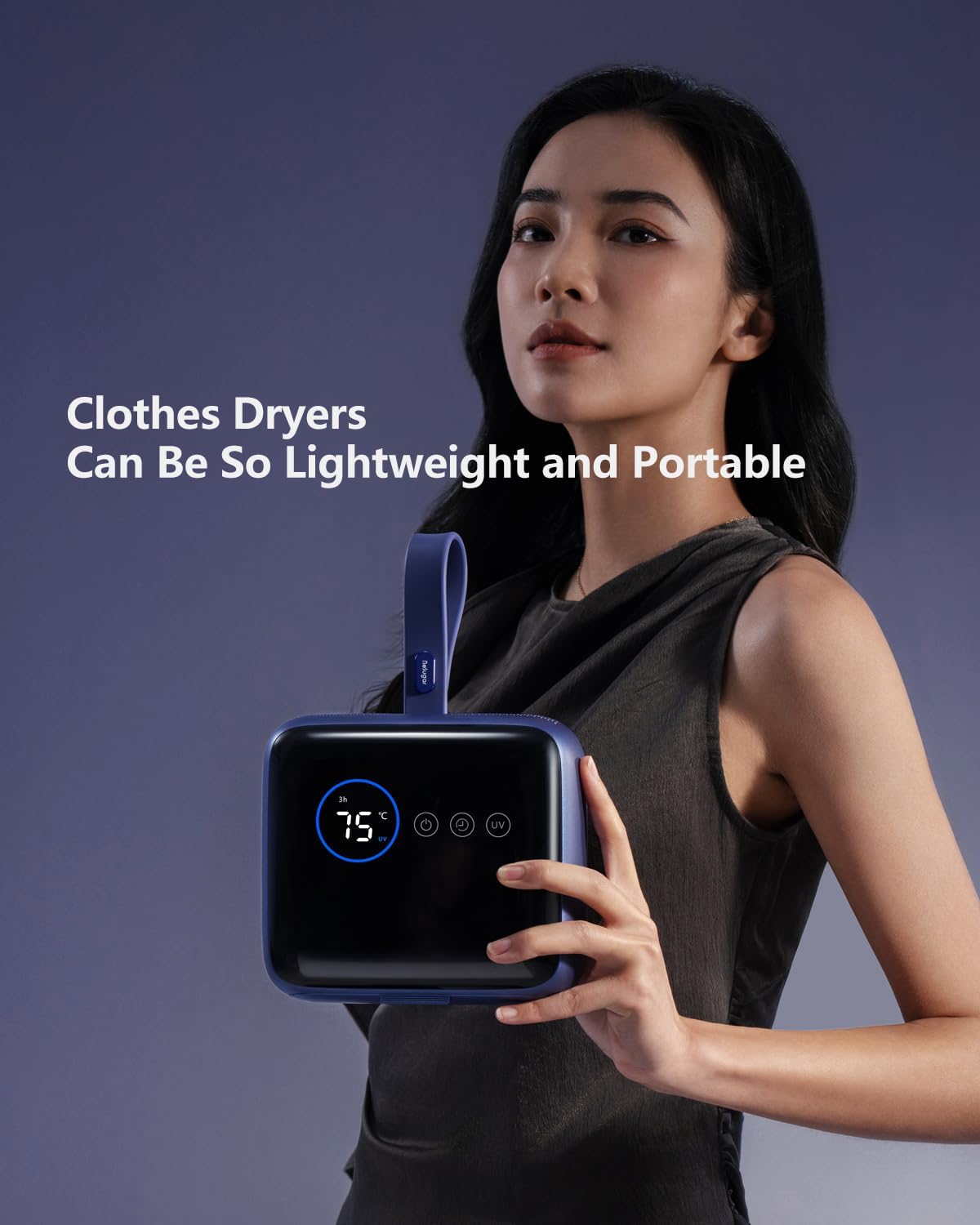 Secadora ropa portátil voltaje global diseño silencioso 36dB