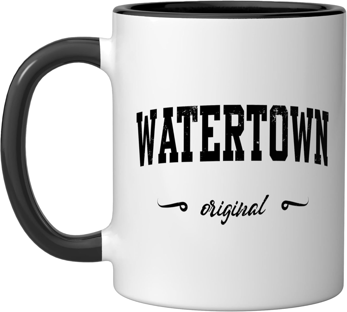 Taza cerámica Watertown Design College Sudakota negra/blanca