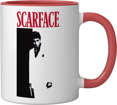 Taza cerámica de película original Scarface roja/blanca