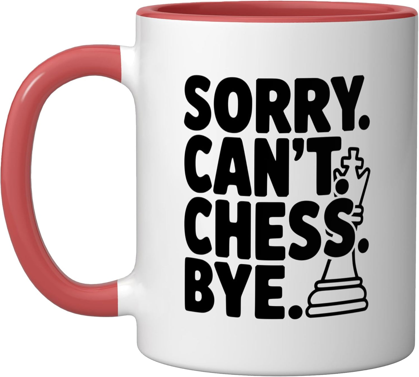 Taza Cerámica Juego Ajedrez Rojo/Blanco