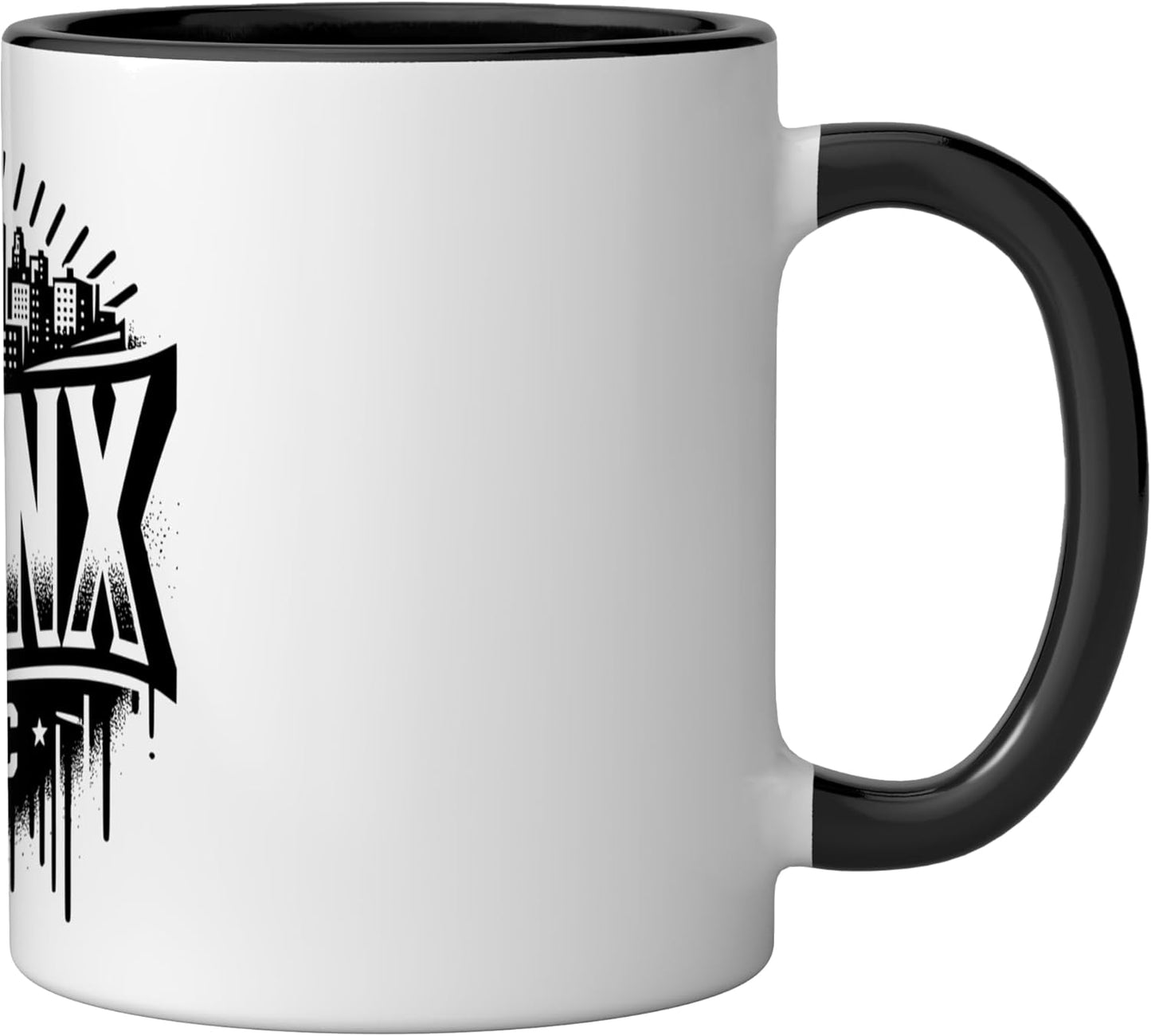 Taza Cerámica Bronx NYC Arte de Calle Negro/Blanco