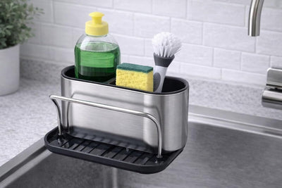 Organizador de fregadero de acero inoxidable para cocina