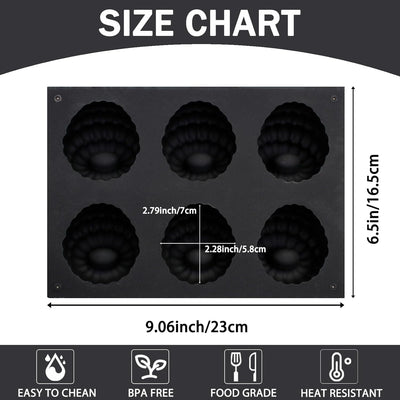 Moldes silicona 6 cavidades antiadherentes para mousse frambuesa