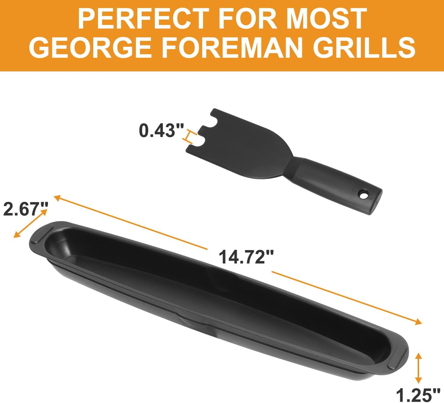 Bandeja goteo parrilla George Foreman raspador plástico