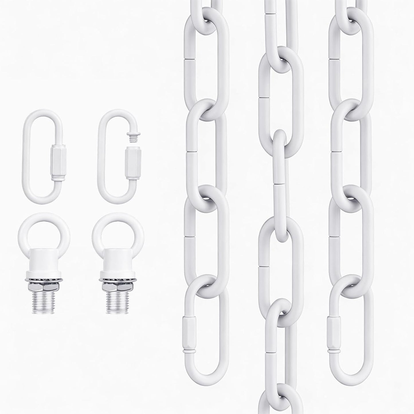 Cadena lámpara blanca 12ft metal ajustable carga 66lb