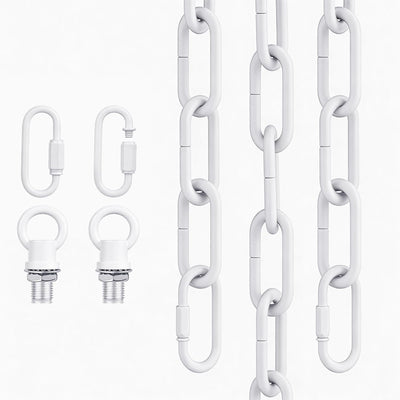 Cadena lámpara blanca 12ft metal ajustable carga 66lb