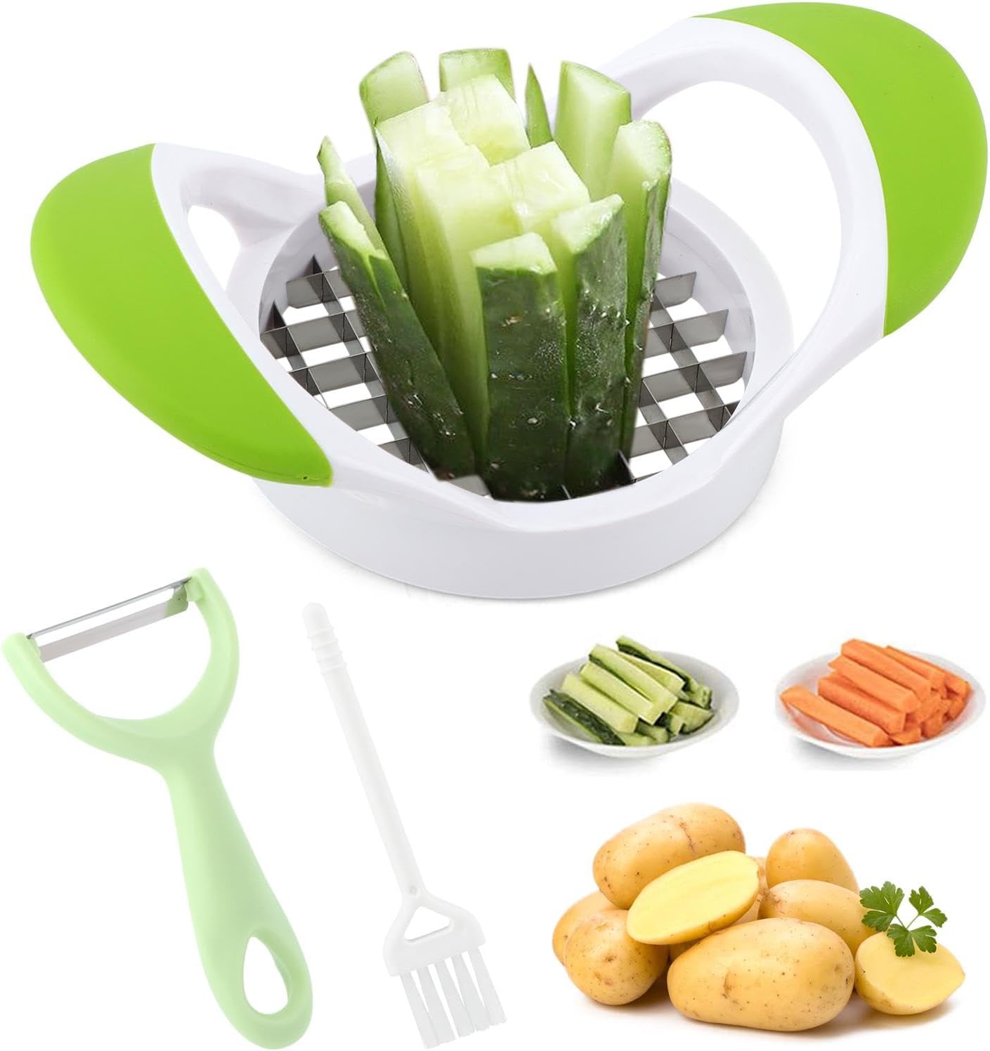Cortador de papas fritas de acero inoxidable multiuso para cocina