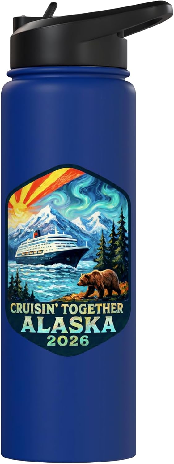 Botella agua aislada acero inox Cruisin Together Alaska 2026