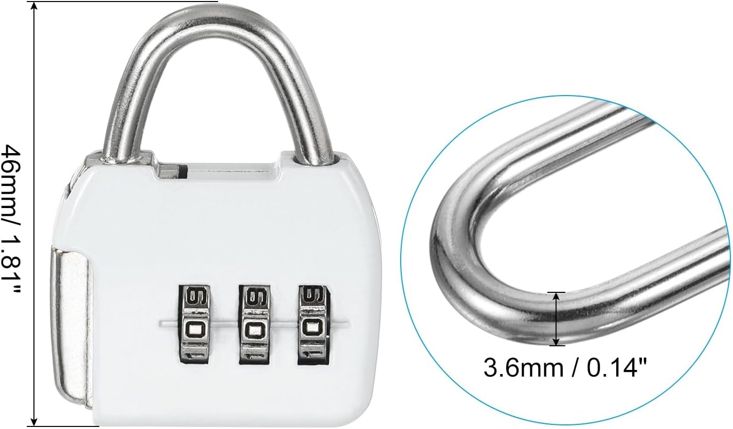 Cable acero con cerradura 3 dígitos 6.6pies para maleta