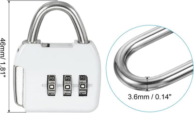 Cable acero con cerradura 3 dígitos 6.6pies para maleta