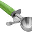 Cuchara de acero inoxidable 18-8 NSF con mango verde
