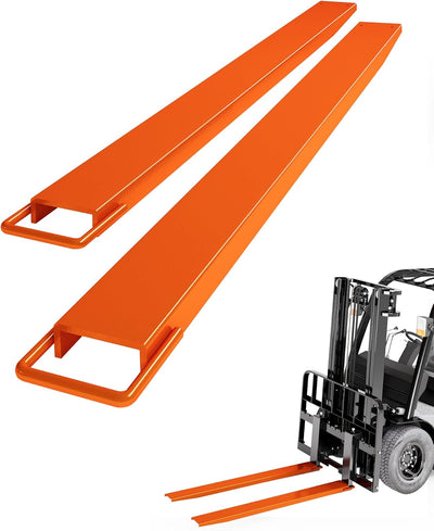 Extensión horquilla palet 4.5x72pulg acero resistente 1 par naranja
