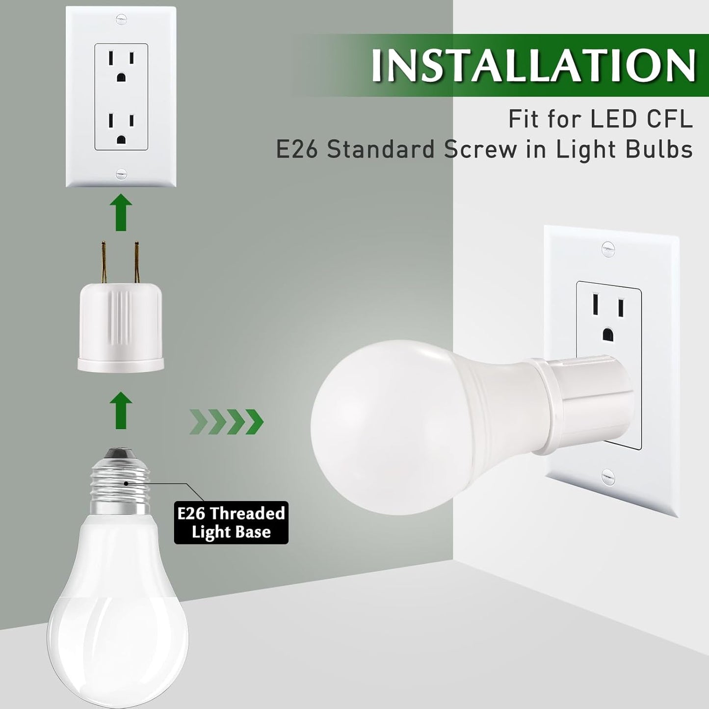Adaptador enchufe luz bombilla E26/E27 660W
