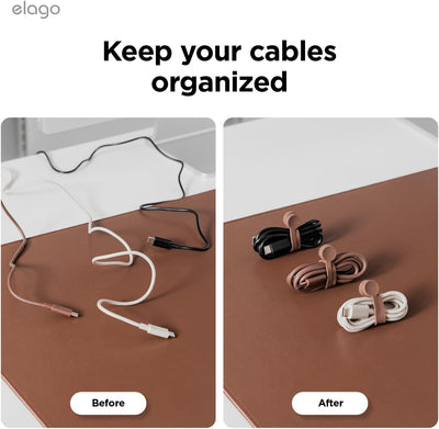 3 Pzas Organiz. Cables Magnéticos Silicón Reutilizable