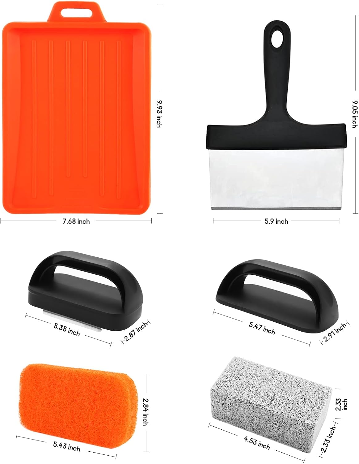 Kit limpieza parrilla Blackstone 18 Pzas raspador silicona