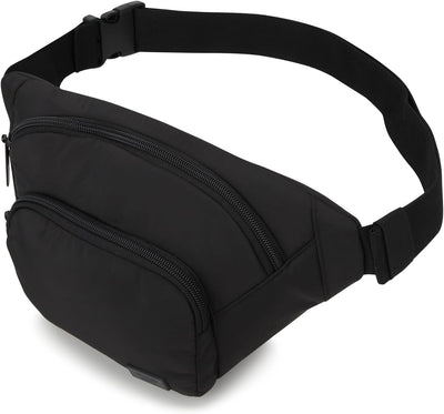Riñonera cruzada ajustable para mujer y hombre color negro
