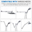 Extensor ducha latón 20pulg ajustable lluvia ascendente fijo cromo