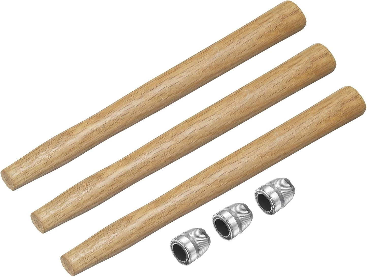 3 Pzas Mango Martillo Madera 11.6pulg Cuñas Redondas