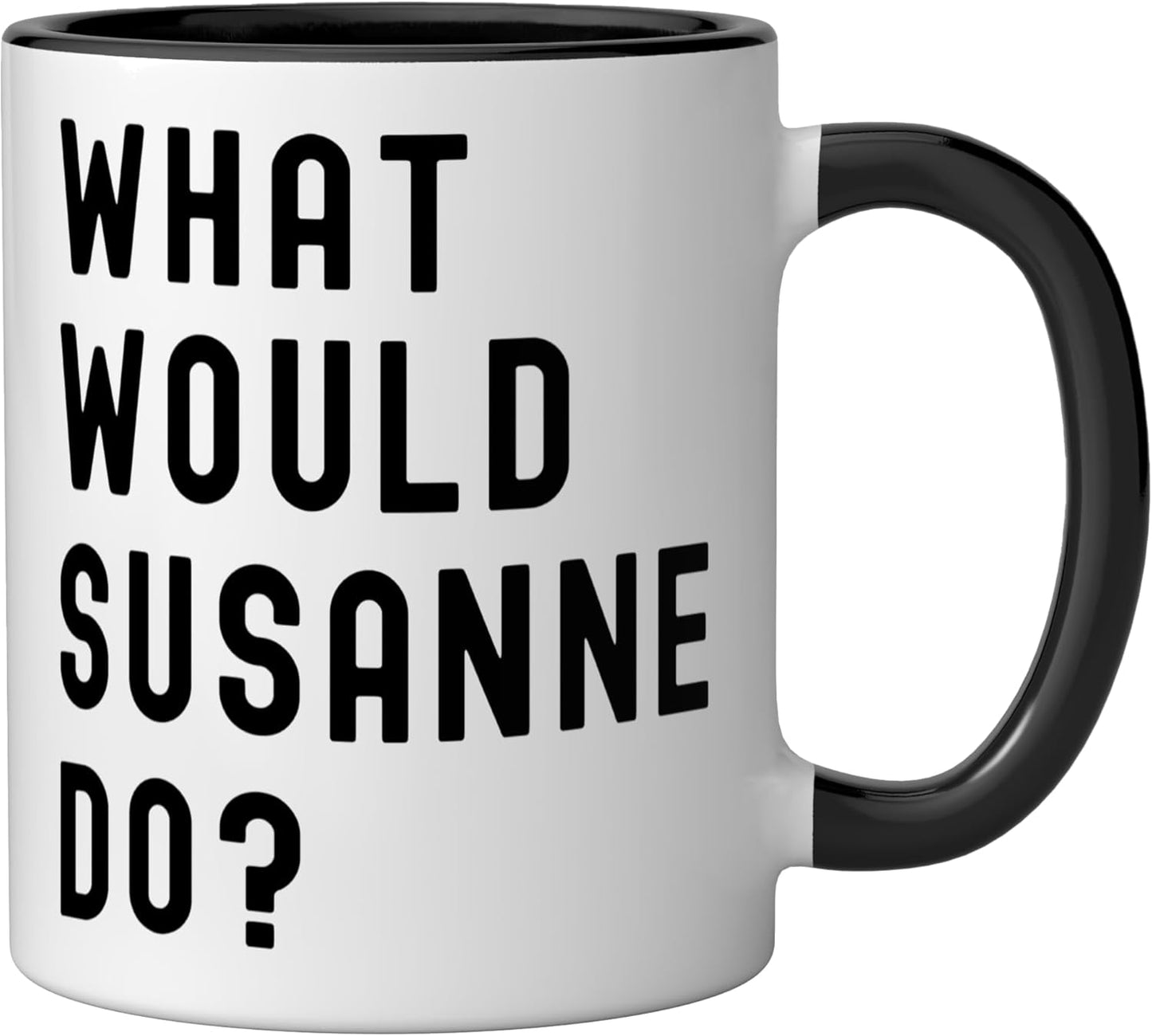 Taza cerámica What Would Susanne Do? Negro/Blanco