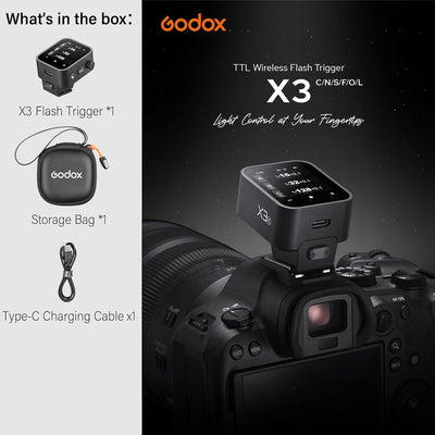 Disparador flash X3C Canon 2.4G Speedlite con batería