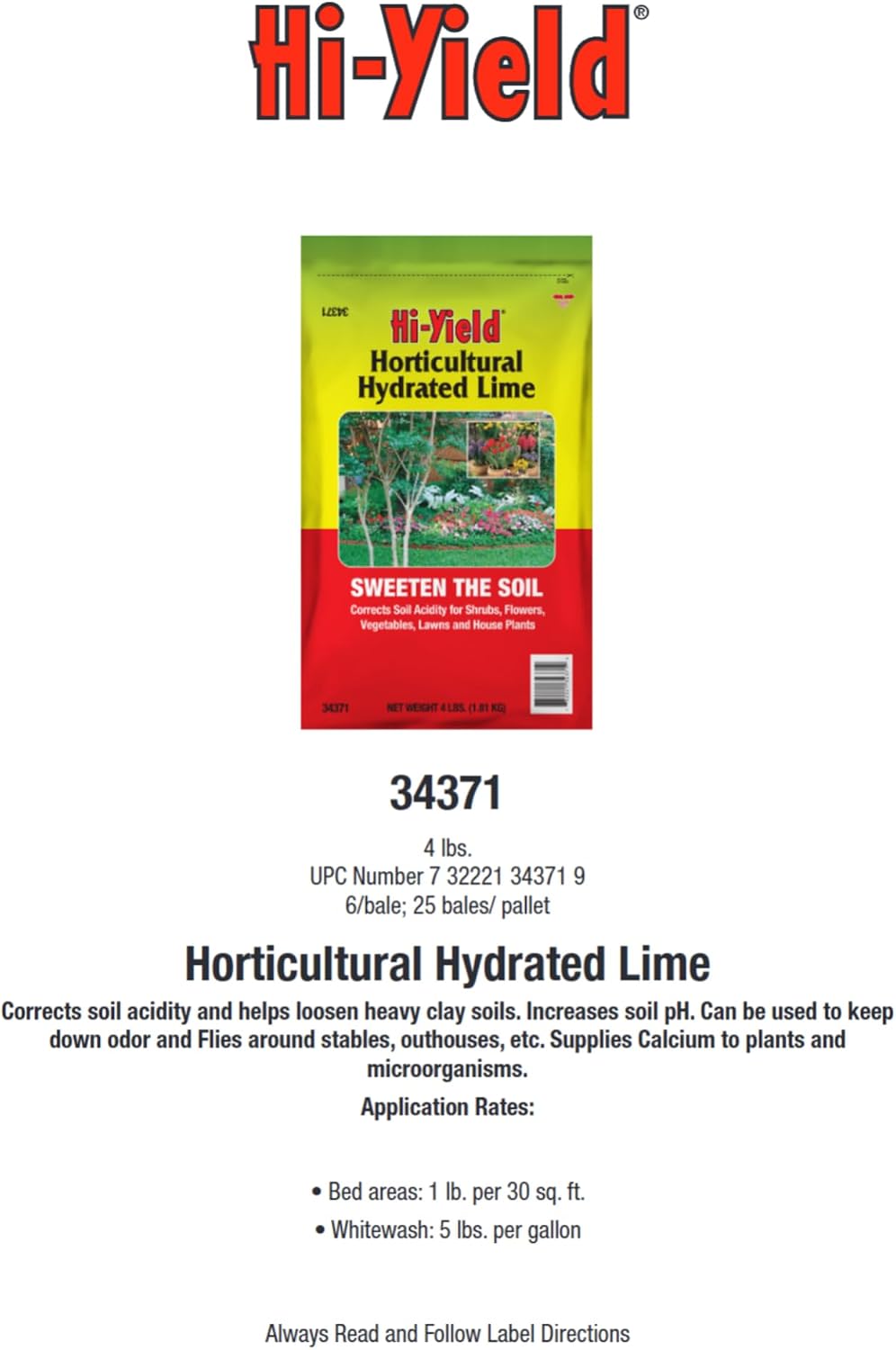 Cal hidratada hortícola 4 libras
