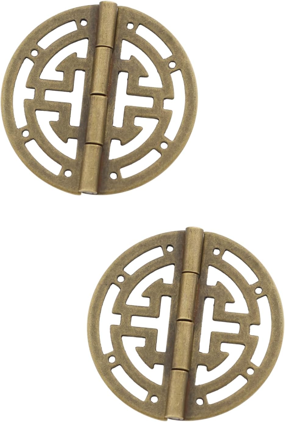 2 Pzas Bisagra Metálica Circular para Muebles Joyeros Manualidades