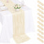 Paquete de 10 caminos de mesa de gasa beige y transparente para bodas y eventos