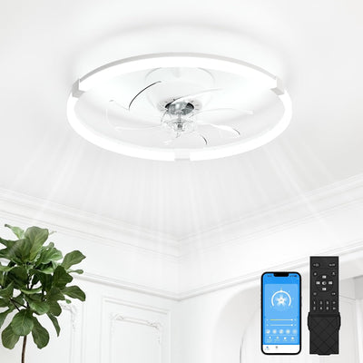 Ventilador techo bajo con luces LED regulables control remoto