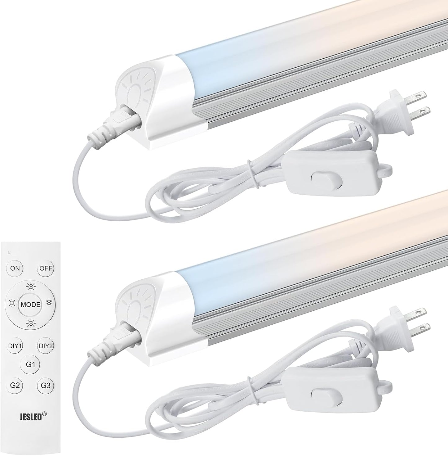 Luz LED T8 72W 6500K 9000lm cubierta esmerilada paquete 6
