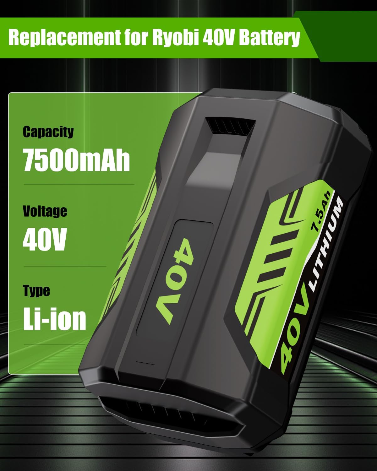 Batería 40V 7.5Ah Ryobi OP40601 comp para herramientas eléctricas