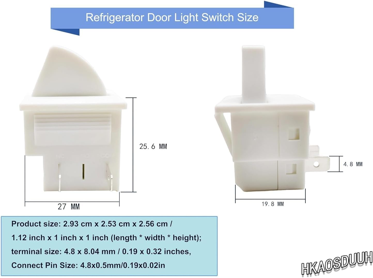 Interruptor puerta congelador blanco set 2