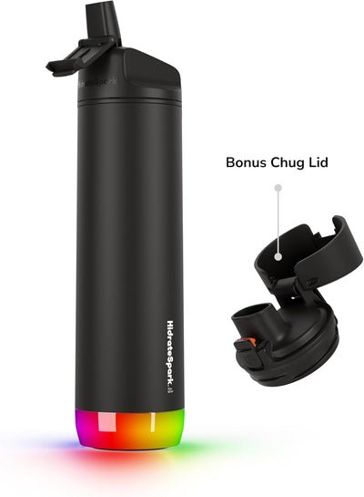 Botella de agua inteligente Spark PRO negra sin BPA 21 oz